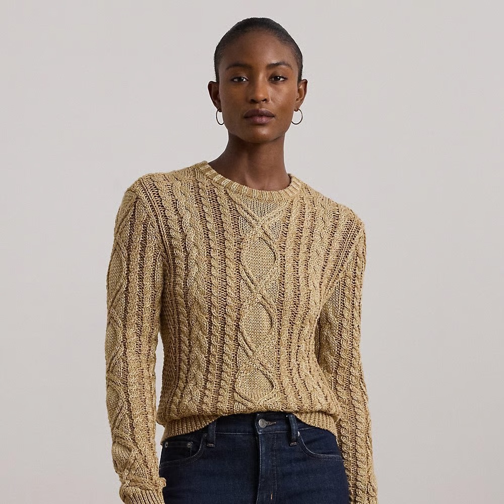 Petite Patrick Tricot Cable Knit Sweater